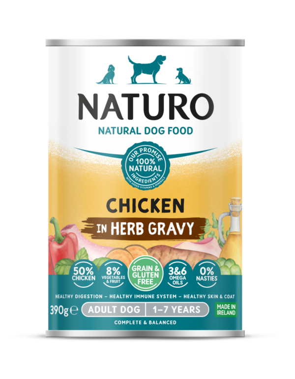 Naturo Dog Grain & Gluten Free Chicken in a Herb Gravy 390g