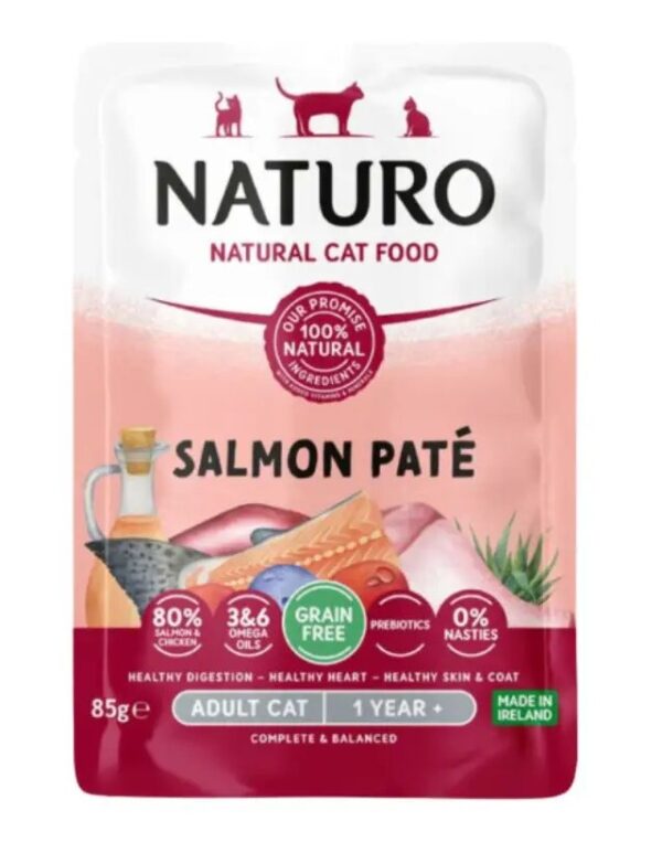 Naturo Cat Беззерновой паштет с лососем 85g