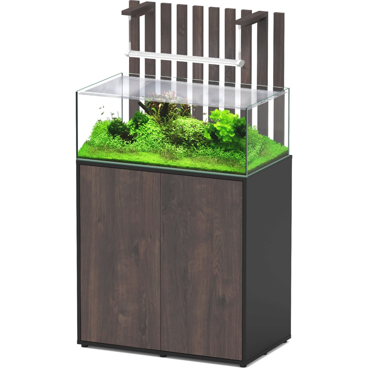 Shallow 80 akvaariumikomplekt – tume tamm/must
