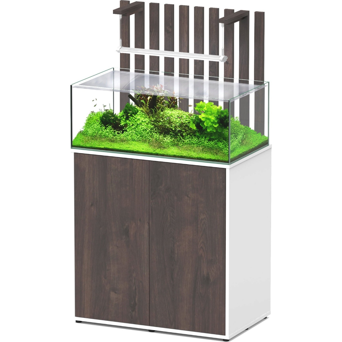 Shallow 80 akvaariumikomplekt – tume tamm/valge
