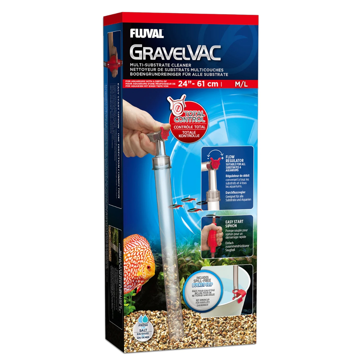 Fluval GravelVac M/L Sifoon akvaariumi kruusa puhastamiseks